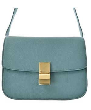Celine Classic Box Flap Bag teal Blue Green